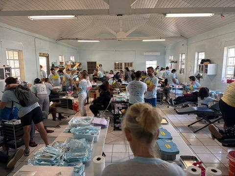 The GLO Good 14-chair freestanding clinic, fully equipped