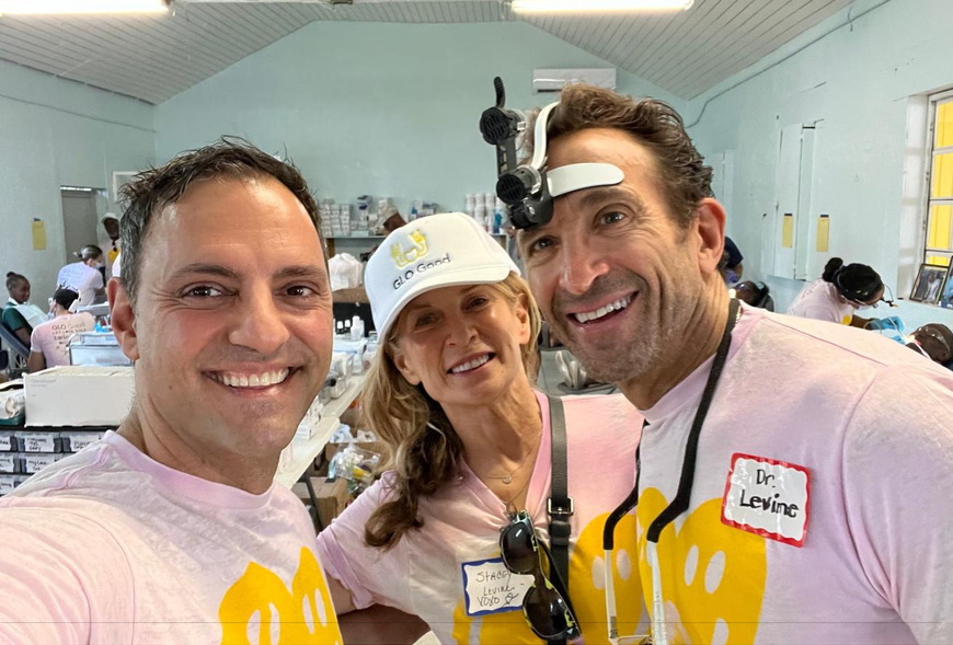 Dr. Jonathan Levine and Stacey Levine on mission in Eleuthera